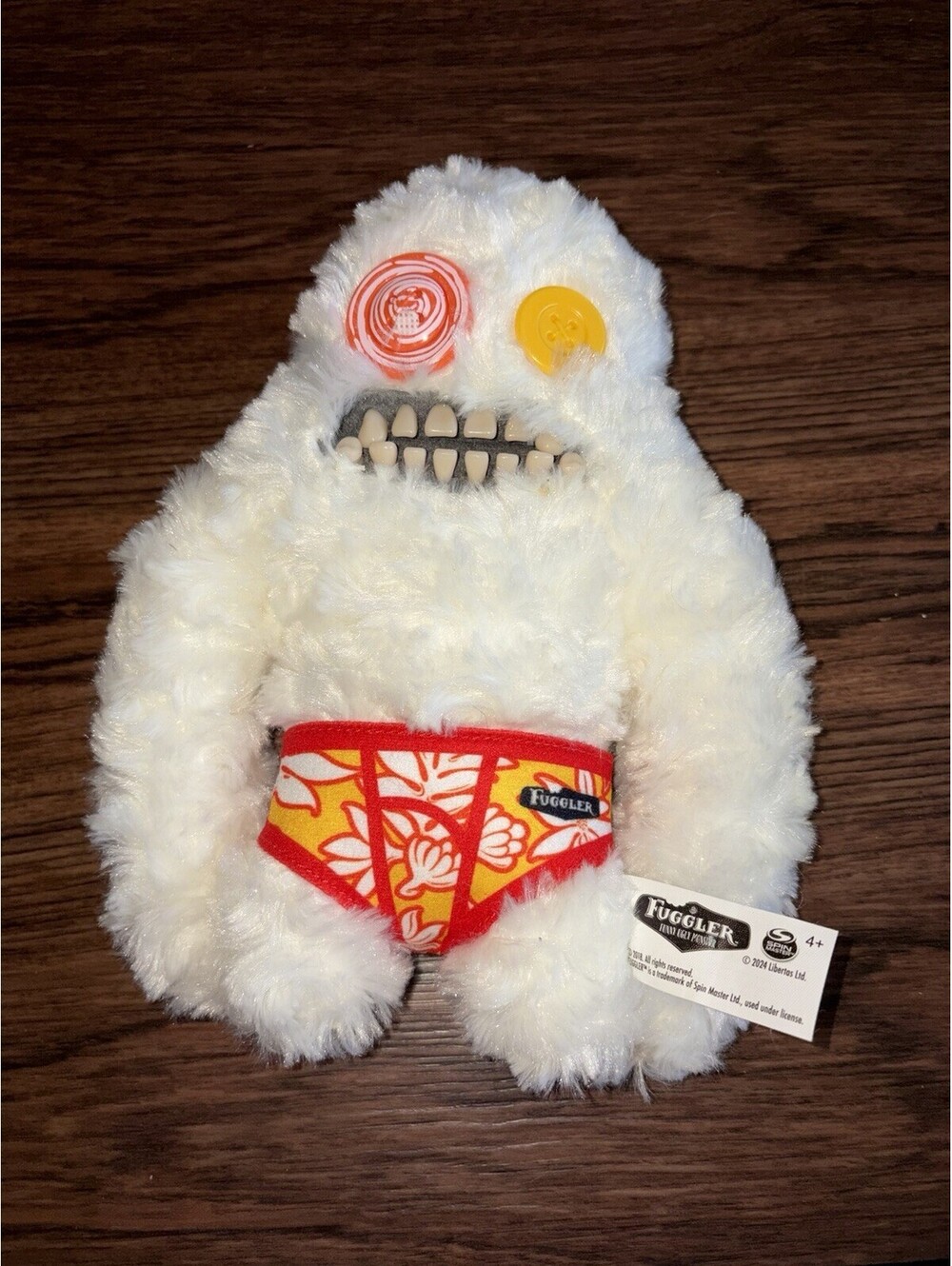FUGGLER White Yeti Sasquatch Abominable Ugly Monster Plush Toy 10 In - 2
